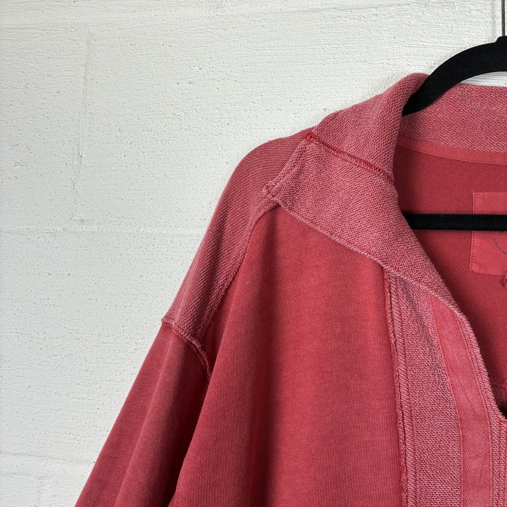 2025 Aerie Starry Skies Open Neck Sweatshirt Size M Red Slouchy Athleisure Cozy - Picture 8 of 16